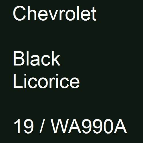 Chevrolet, Black Licorice, 19 / WA990A.